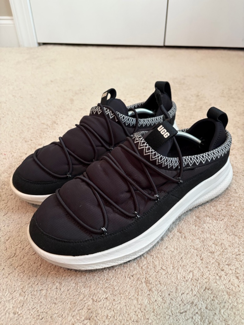 Men's UGG CA78 Tasman Sneaker Sport Shoe Black Slip On Collapsible Heel Size 13